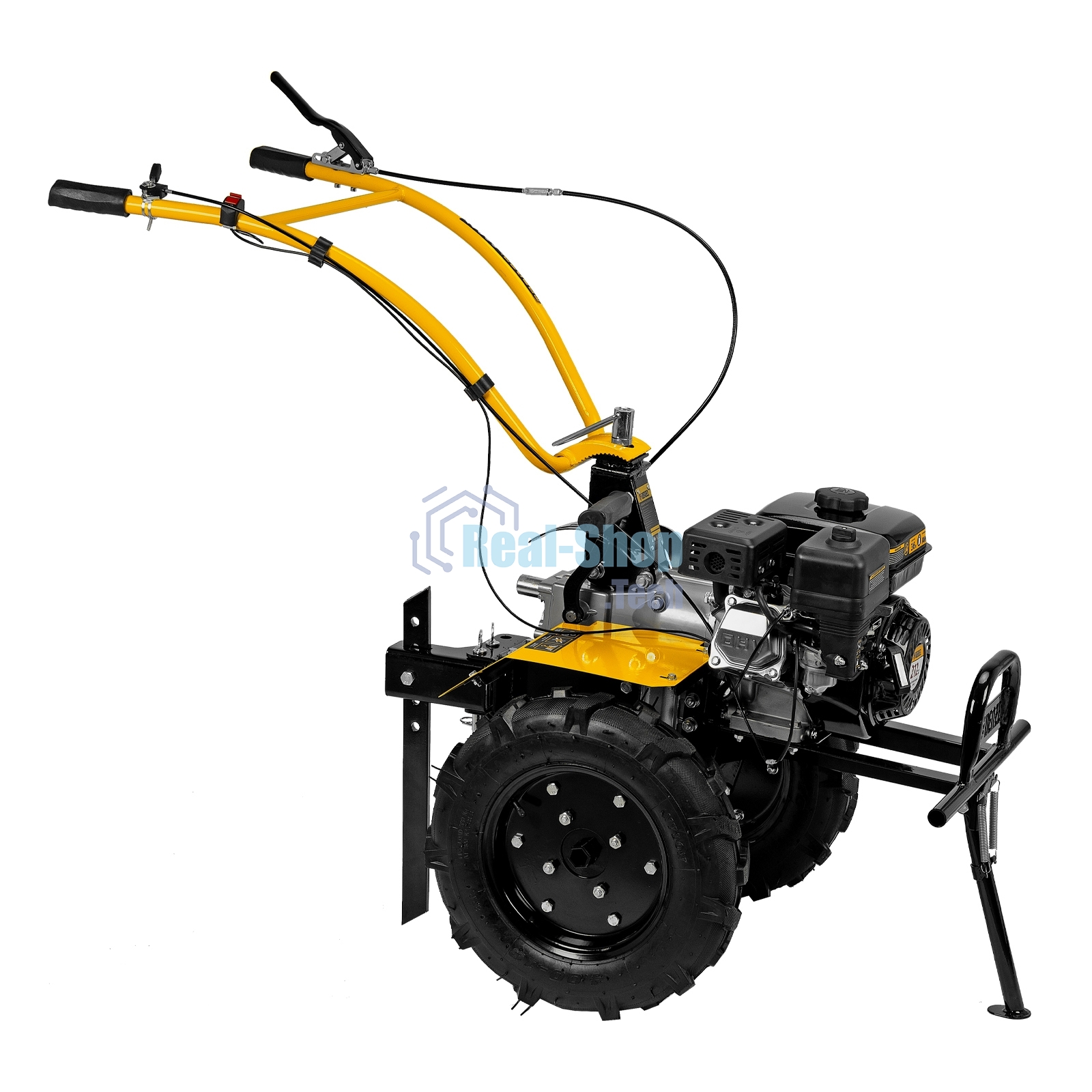 Мотоблок Denzel DPT-370X 7 л.с., диск.сцеп, шир 90 см, глуб 35 см, фрез 3х4, ВОМ, передачи 3В/1Н