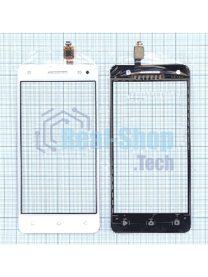 Сенсорное стекло (тачскрин) для Lenovo Vibe S1 Lite белое