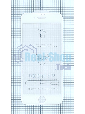Защитное стекло 6D для Apple iPhone 7/8 белый