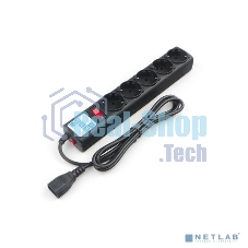 Сетевой фильтр Power Cube SPG5-В1 PC 0,5 м, 5 р, черный 10А, UPS(C14), SPG5-В1