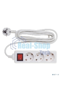 Сетевой фильтр Buro BU-PS3.3/W 3 м (3 розетки) белый (пакет ПЭ)