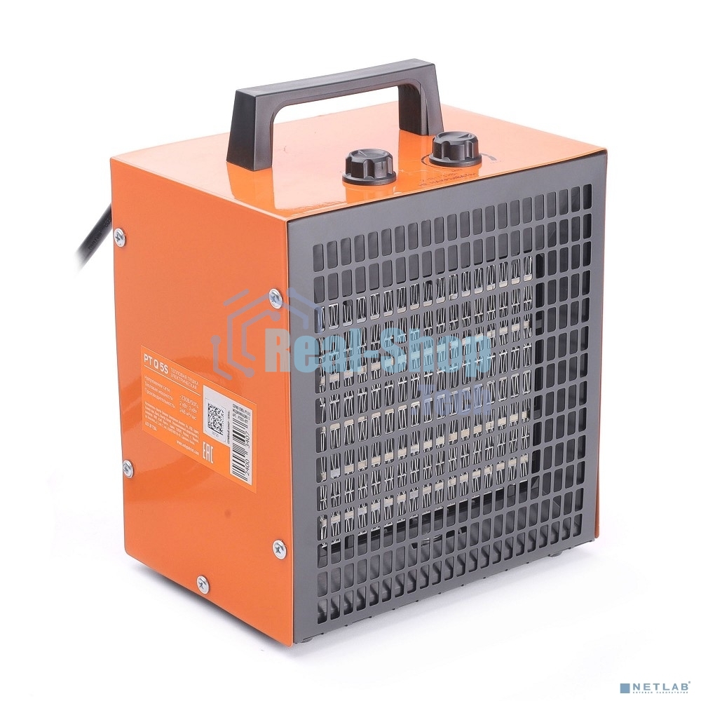 Тепловентилятор электрический Patriot PT Q 5S, оранжевый/черный, 3000 Вт, 25 м2, термостат