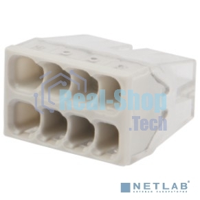 Экспресс-клемма Rexant СМК 2273-208, 8-проводная 0.5-2.5 мм², прозрачная (50 шт./уп.)