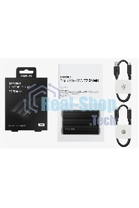 Внешний SSD Samsung T7 Shield, 2TB, USB 3.2 Gen 2 Type-C, R/W 1050/1000, черный