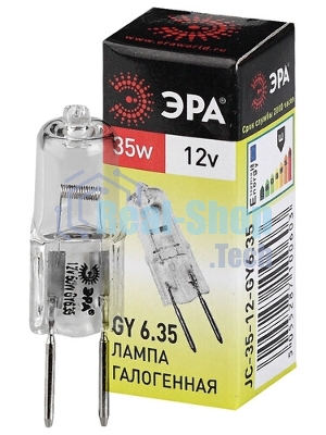Лампа галогенная ЭРА GY6.35-JC-35W-12V(100/1000)
