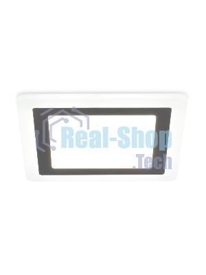 Встраиваемый cветодиодный светильник с подсветкой Ambrella light DCR394 12W+4W 4200K+4200K 220-240V 195*195*20 (A155*155)