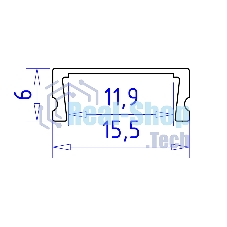 Алюминиевый профиль Ambrella light GP1700WH белый 2000*15.5*6