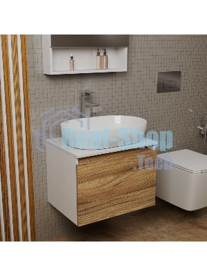 Комплект для ванной, 3 предмета (Тумба подвесная Bau Blackwood 60 + Раковина BAU 59х40, Смеситель высокий Hotel Still, нерж. сталь)