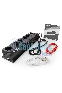 Сетевой фильтр Energenie Сетевой фильтр EG-PMS2-LAN программируемый, черный (10А, LAN, 6 розеток)