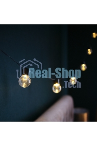 Лофт-гирлянда Neon-night светодиодная 5 м, черный ПВХ, 20 LED, теплое белое свечение
