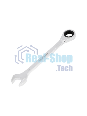 Ключ комбинированный трещоточный Rexant 17 мм, CrV, зеркальный хром