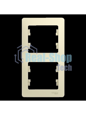 Рамка 2-м Glossa верт. беж. SchE GSL000206