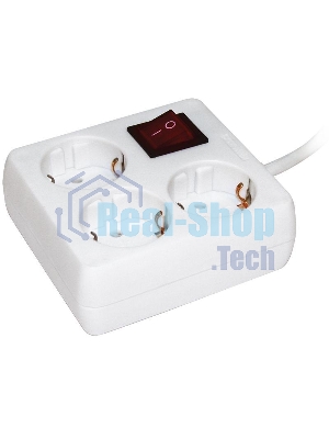 Удлинитель 3х3 м с заземл. 16А IP20 У-С03К с выкл. 2P+PE ИЭК WYP30-16-03-03-ZK-N