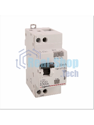 Выключатель автоматический дифференциального тока 1п (1P+N) C 20А 30мА тип AC 6кА RX3 Leg 419400