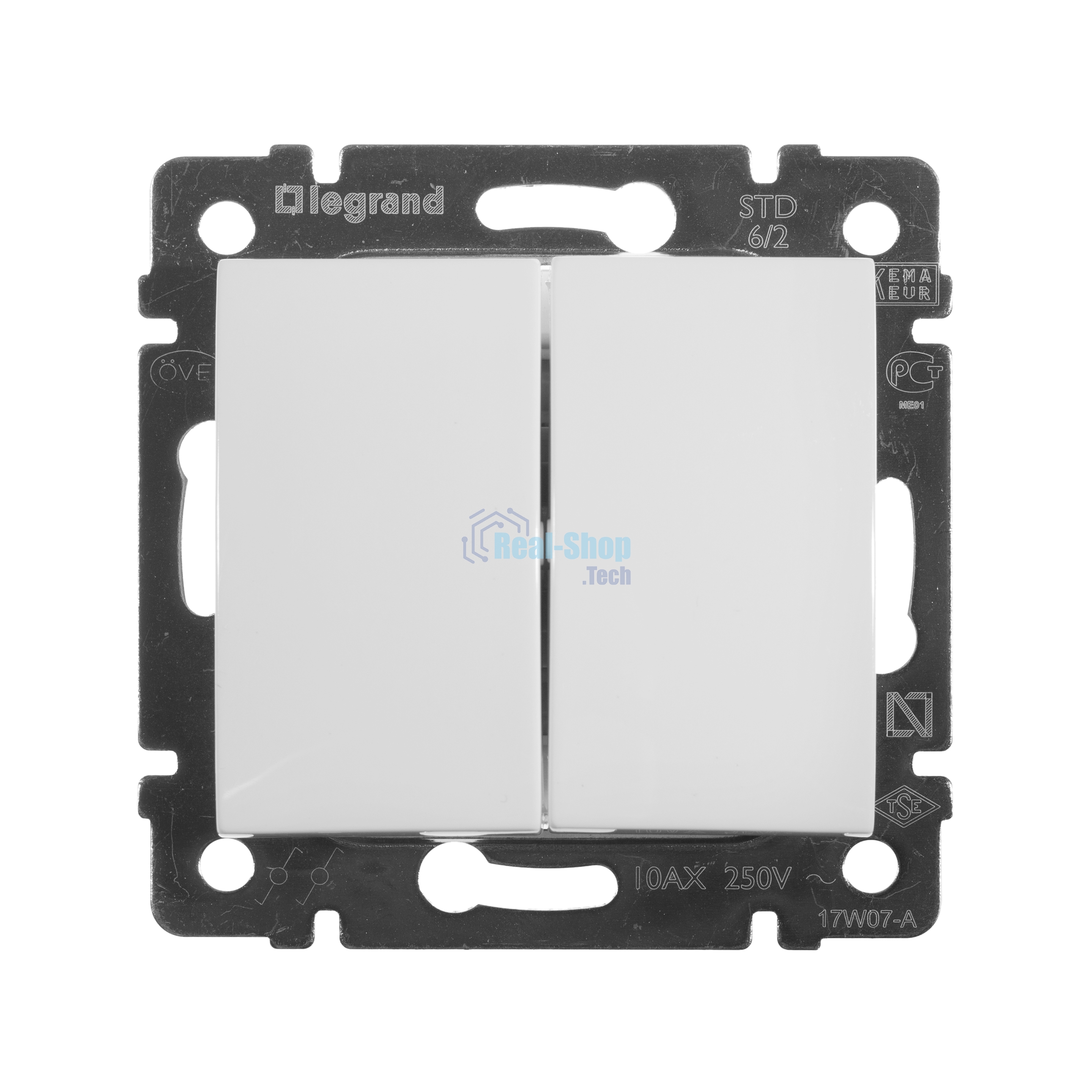 Переключатель Legrand 774408 2напр 2клав 10A Valena белый