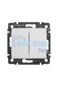 Переключатель Legrand 774408 2напр 2клав 10A Valena белый