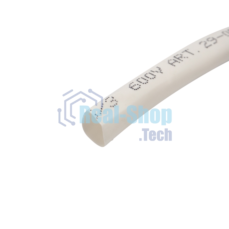 Трубка термоусаживаемая Rexant 6.0/3.0мм белый ролик 2.44м
