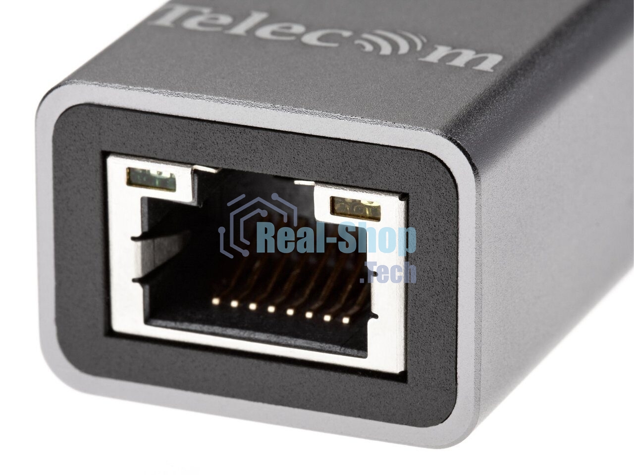 Переходник Telecom USB 3.0 - RJ-45 1000Mbps +3 USB3.0, Aluminum Shell, 0.2м TA311U
