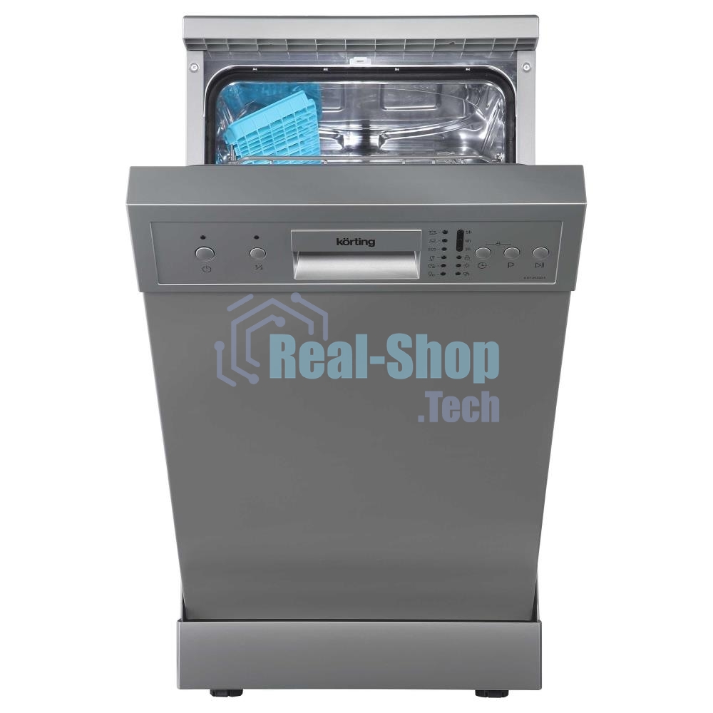 Посудомоечная машина Korting KDF 45240 S / Отдельност., 45 см, А++/A/A, электронное управление, 6 программ: нормальная, ЭКО, стекло, интенсив, 90 мин, быстрая; 10 компл., LED индикаторы, активная сушка, таймер отложенного старта 3/6/9 часов, половинная за