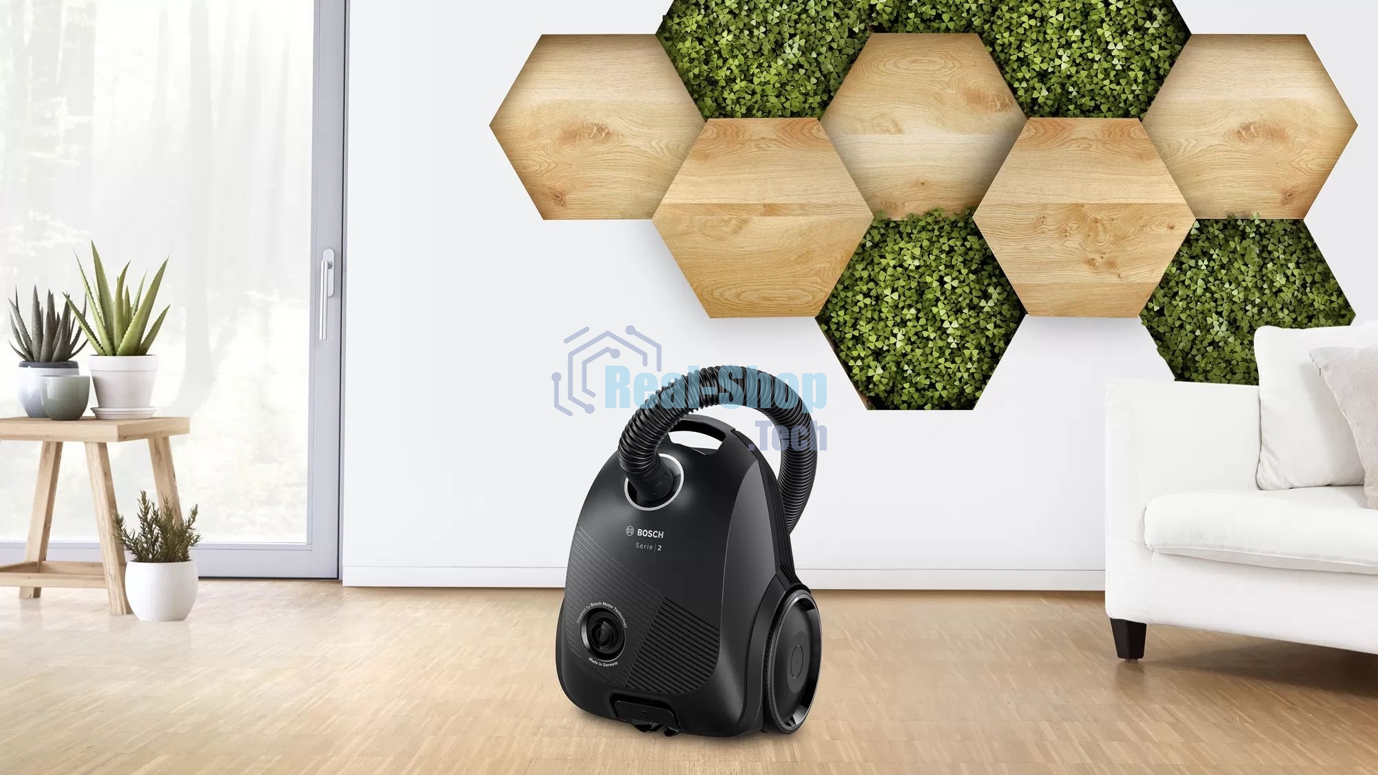 Пылесос Bosch BGBS2LB1 черный, 600 Вт, уборка сухая, пылесборник мешок, 3.5 л