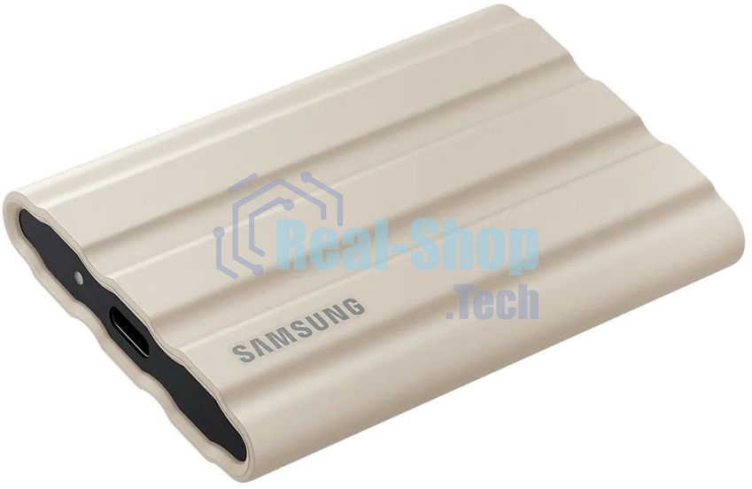 Внешний SSD Samsung T7 Shield, 2TB, USB 3.2 Gen 2 Type-C, R/W 1050/1000, бежевый