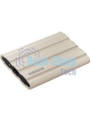 Внешний SSD Samsung T7 Shield, 2TB, USB 3.2 Gen 2 Type-C, R/W 1050/1000, бежевый