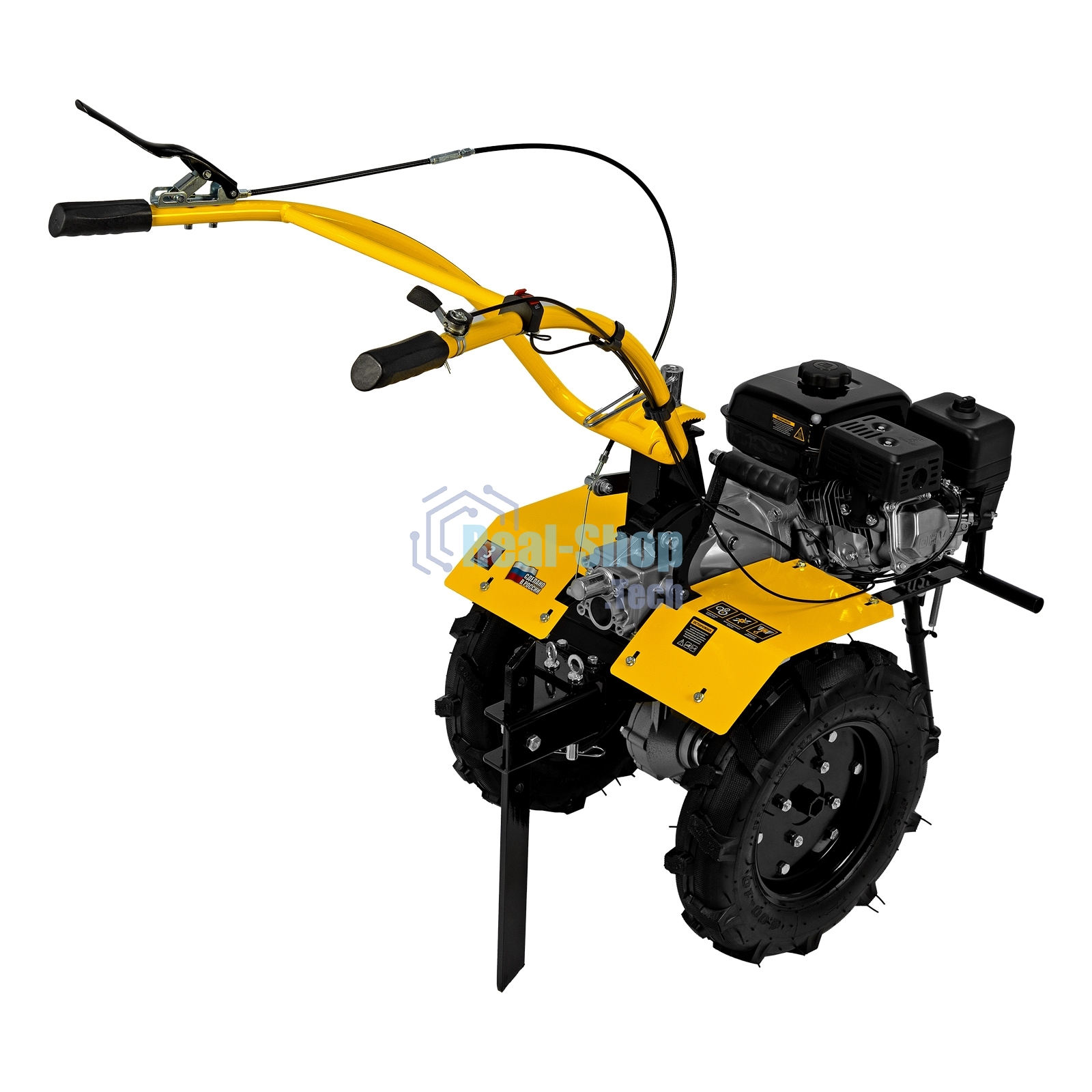 Мотоблок Denzel DPT-370X 7 л.с., диск.сцеп, шир 90 см, глуб 35 см, фрез 3х4, ВОМ, передачи 3В/1Н