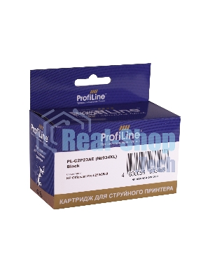 Картридж струйный ProfiLine PL-C2P23AE (№934XL) для принтеров HP OfficeJet Pro 6230/6830 с чернилами на водной основе Black