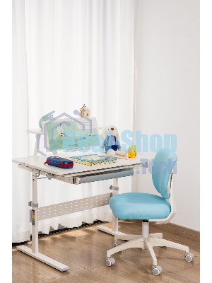 Кресло Cactus CS-CHR-3594BL голубой, ткань, 75 кг, механизм качания