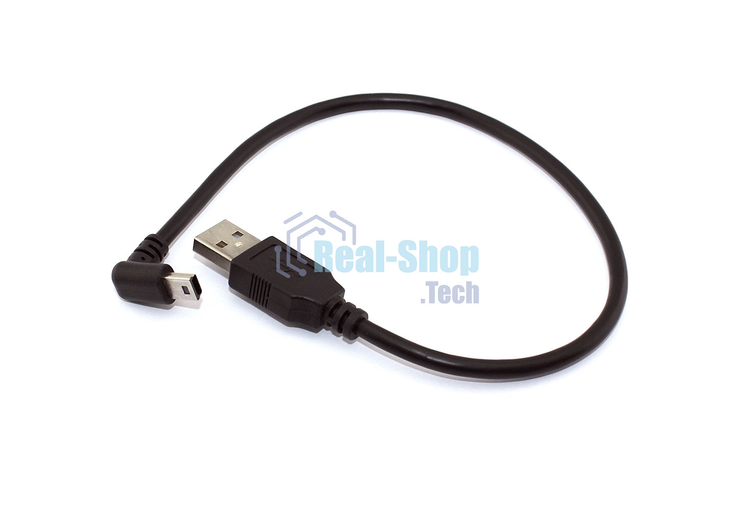Кабель USB Type A на Mini USB угол вниз 0,25 м