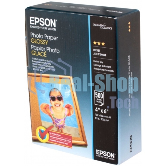 Бумага Epson Photo Paper Glossy 200г/м2 10x15 500sheets