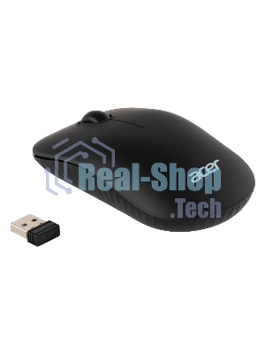 Мышь беспроводная Acer OMR130 черный, 1200 dpi, радиоканал, USB, кнопки - 3