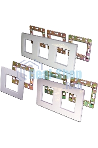 Рамка 1-постовая 45х45, с суппортом, белая