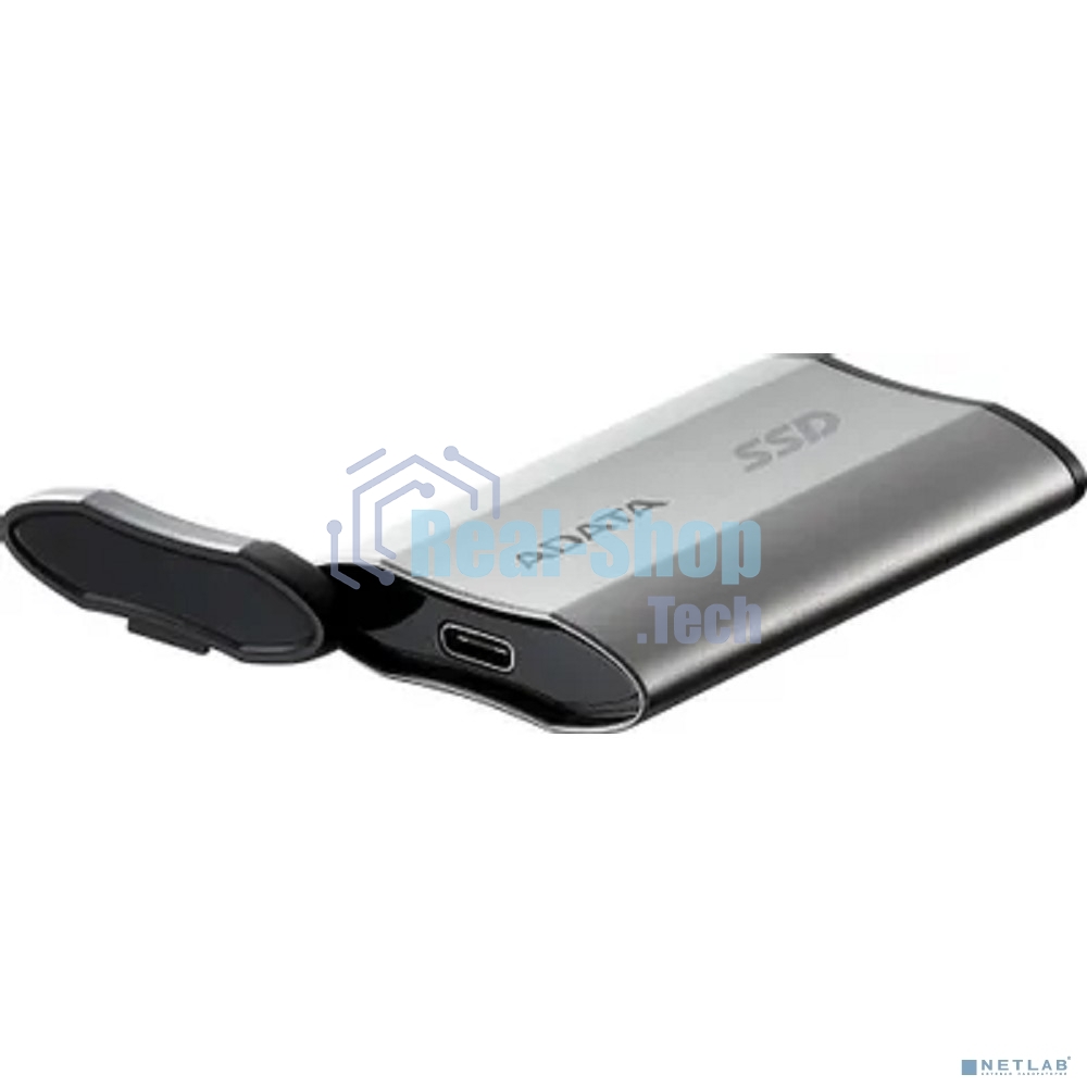 Внешний SSD ADATA SD810, 4TB, USB 3.2 Gen 2x2 Type-C, R/W 2000/2000, серебристый