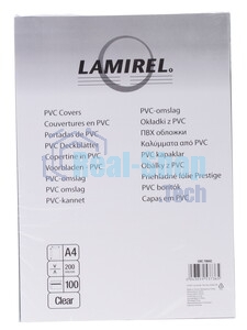 Обложки для переплета Lamirel LA-7868201, Transparent A4, PVC, прозрачные, 200 мкм, 100 шт