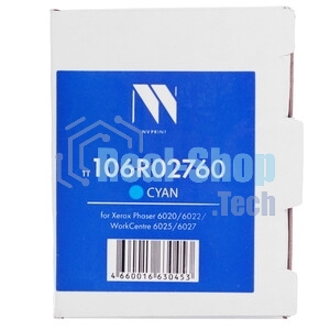 Картридж лазерный NVPrint совместимый Xerox 106R02760 Cyan для Phaser 6020/6022/WorkCentre 6025/6027 (1000k)