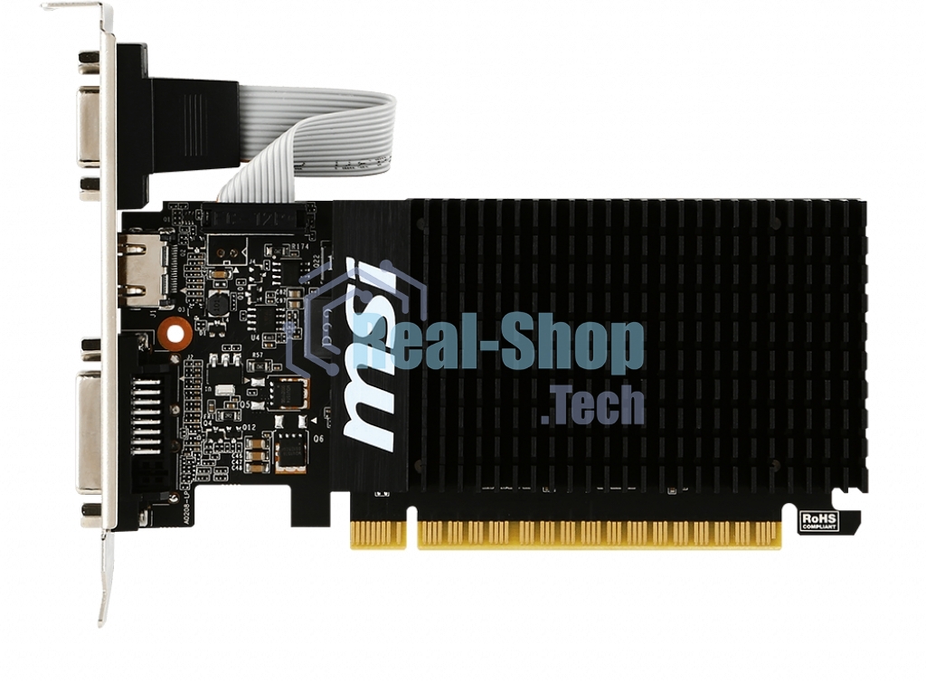 Видеокарта MSI PCI-E GT 710 2GD3H LP nVidia GeForce GT 710 2048Mb 64bit DDR3 954/1600 DVIx1/HDMIx1/CRTx1/HDCP Ret low profile