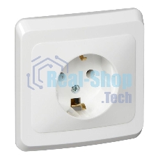 Розетка 1-м СП Этюд 16А с заземл. белый SchE PC16-003B