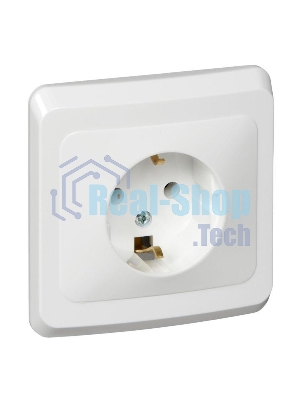 Розетка 1-м СП Этюд 16А с заземл. белый SchE PC16-003B