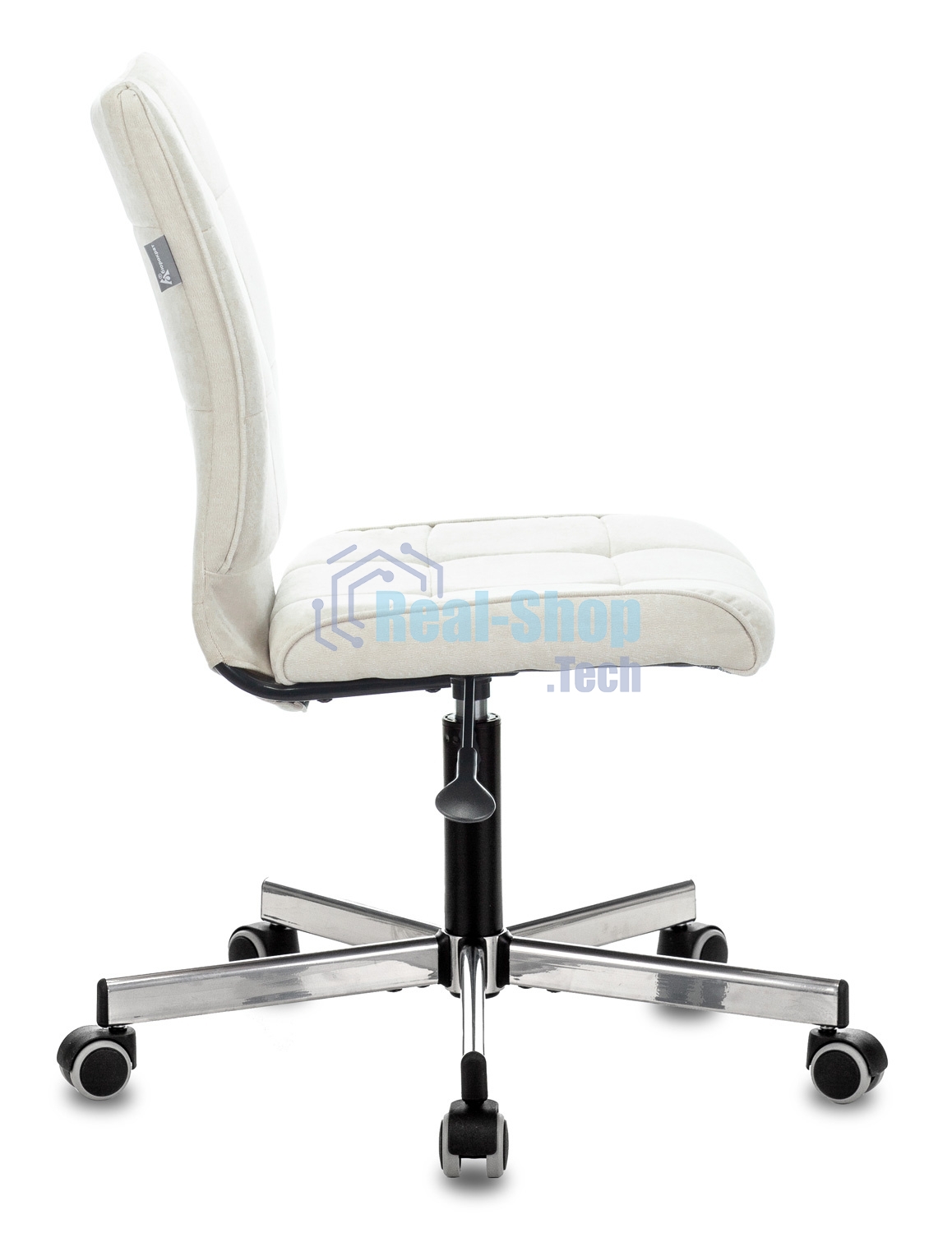 Кресло компьютерное Бюрократ CH-330M/VELV20 без подлокотников, молочный, крестовина металл