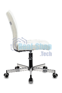 Кресло компьютерное Бюрократ CH-330M/VELV20 без подлокотников, молочный, крестовина металл