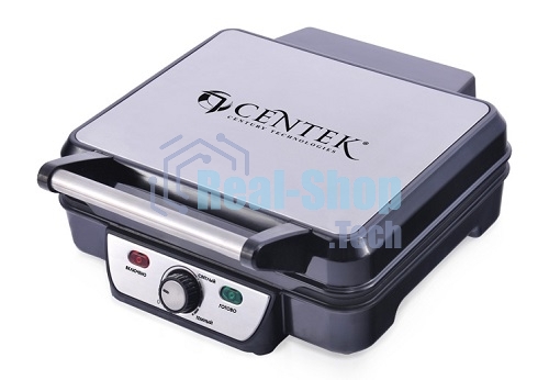 Гриль контактный электрический Centek CT-1463 1800 Вт, 2 жаровни 280х230 мм, антипригар, нагрев 240 гр, нерж отдел