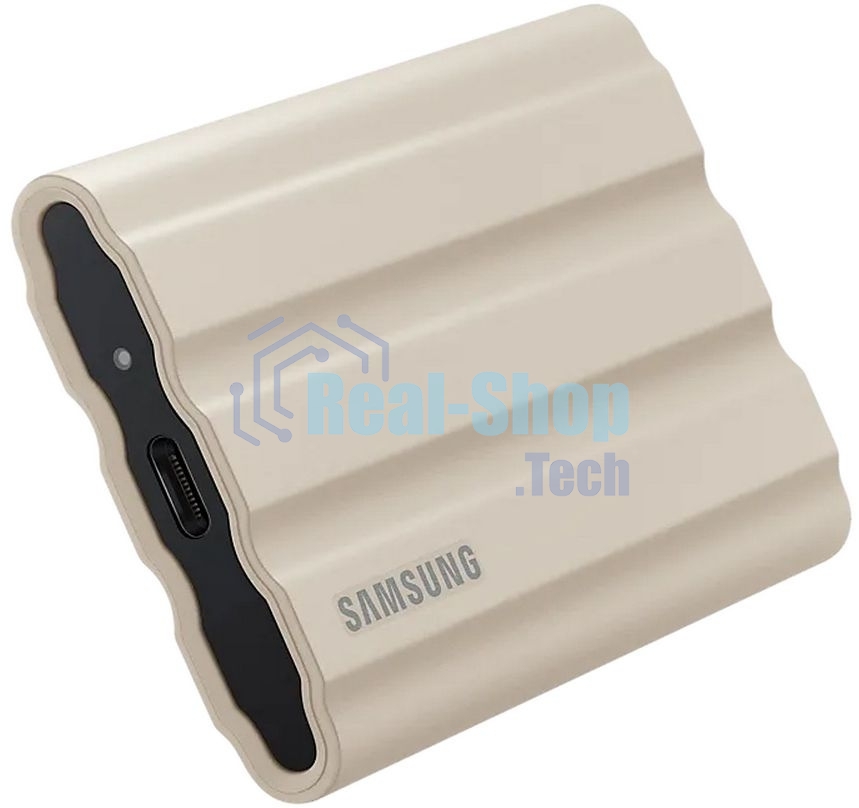 Внешний SSD Samsung T7 Shield, 2TB, USB 3.2 Gen 2 Type-C, R/W 1050/1000, бежевый