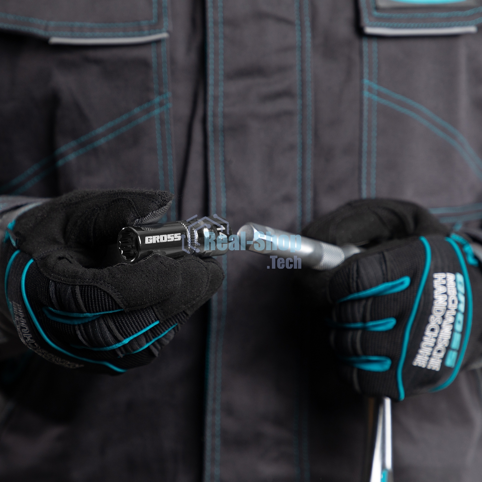 Головка торцевая свечная Gross магнитная,12-гранная, 14 мм, под квадрат 1/2