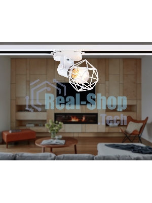 Трековый однофазный светильник Ambrella light GL5001 WH белый E27 max 40W D92*163