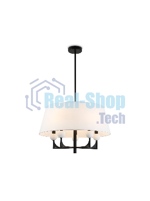 Люстра Ambrella light LH75150/5 BK/FR черный/белый матовый E14*5 max 40W D580*590