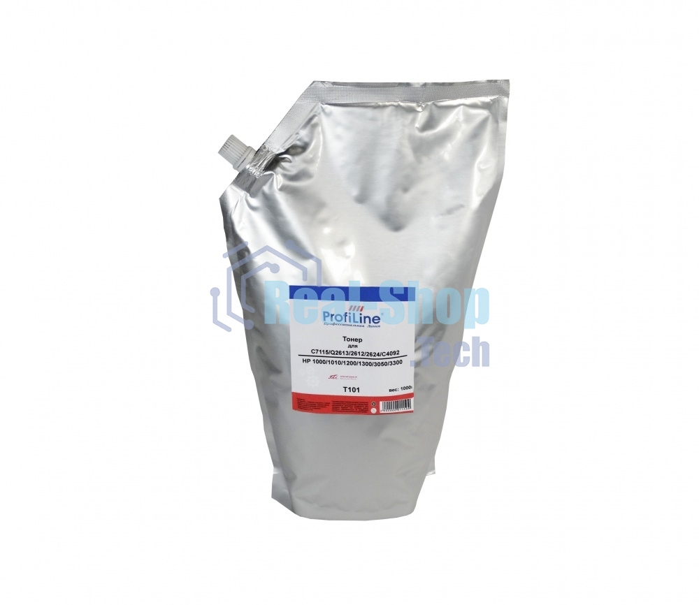 Тонер ProfiLine PL-C7115/Q2613/2612/2624/C4092 для принтеров HP 1010/1020/3015/3020/3050/1300/1150/1000/1005/1200/3300/1100/3200 1000 гр (T101) пр-во TTI Фасовка РФ SOFT