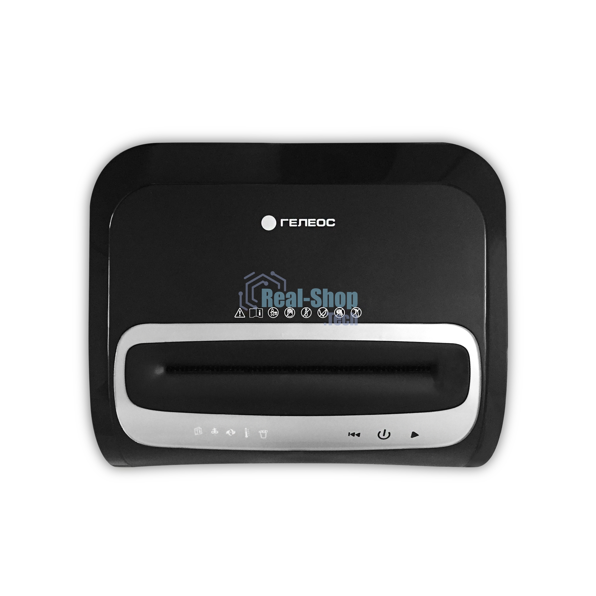 Шредер ГЕЛЕОС УМ35-5, (DIN P-5), фрагмент 1,9х14мм, 24-27 лист (70г/м2), CD/пл.карты/скрепки/скобы, 35 литров 