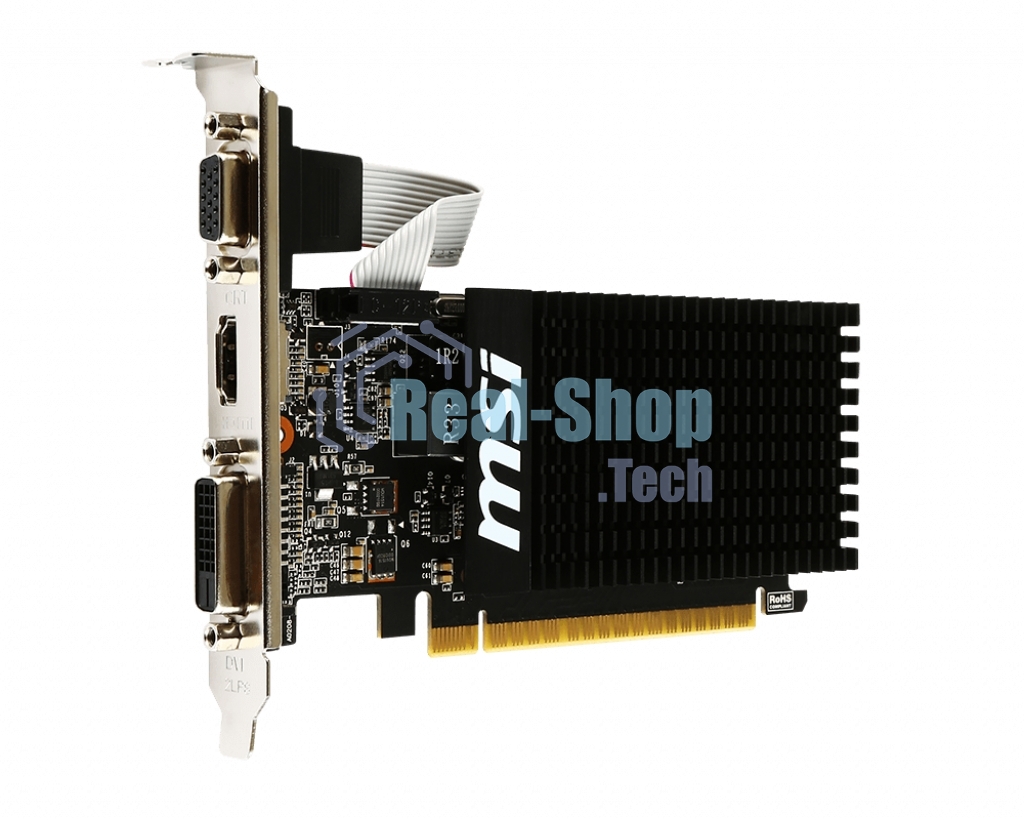 Видеокарта MSI PCI-E GT 710 2GD3H LP nVidia GeForce GT 710 2048Mb 64bit DDR3 954/1600 DVIx1/HDMIx1/CRTx1/HDCP Ret low profile