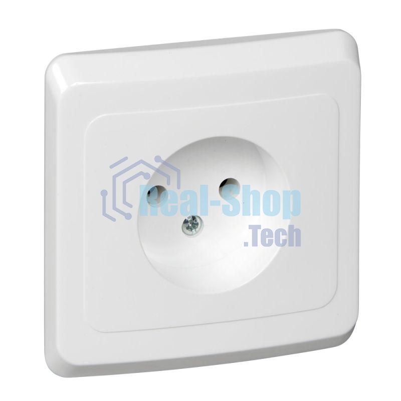 Розетка 1-м СП Этюд 16А IP20 без заземл. бел. SchE PC16-001B